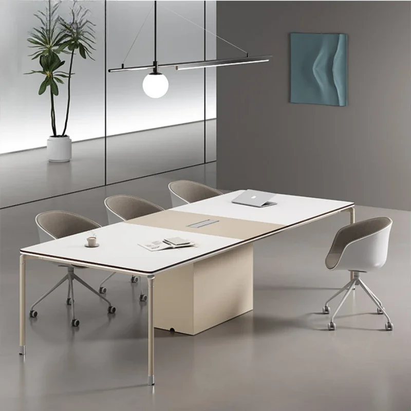 

Китайский длинный прямой офисный стол, мобильный минималистичный художественный рабочий стол, роскошные небольшие органайзеры для руководителей, мебель для отеля Ufficio