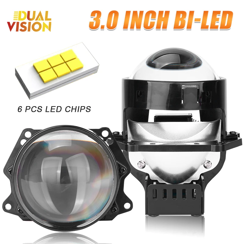 

3.0 Inch Bi LED Projector Lens Car Headlight Bulb Hella 3R G5 6000K White Auto Lamp Super Bright Retrofit Kits Hyperboloid Lens