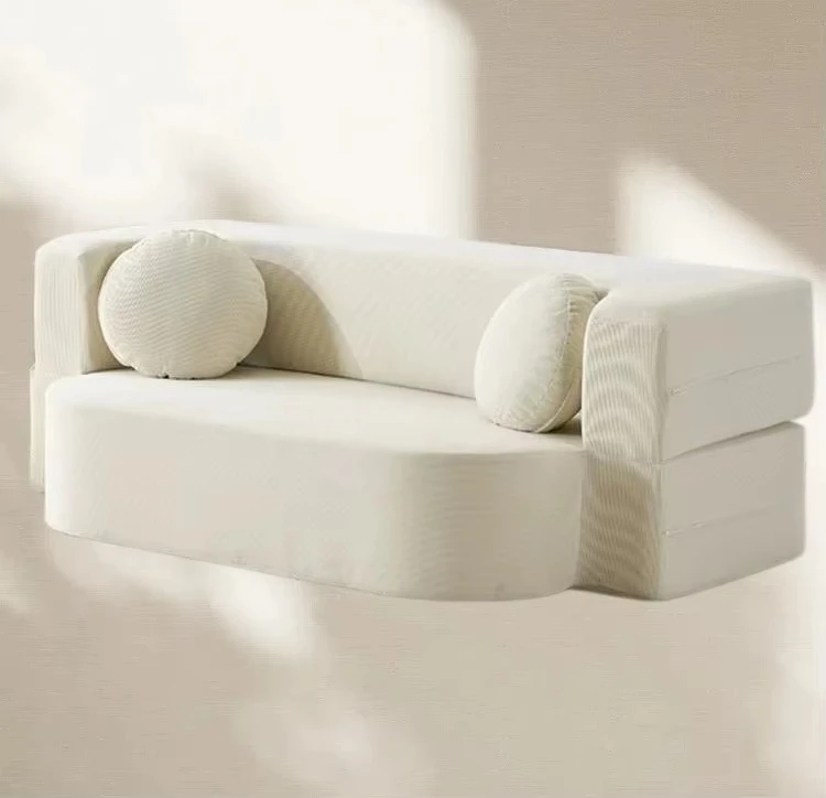 * Small Foldable and Compressible Leisure Sofa Mid-Century Style Fabric Sofa for Sale
