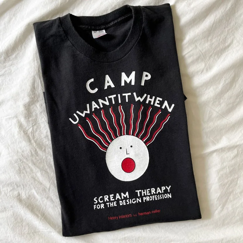Abstract Black Short Sleeve T-Shirt Shoulder Drop Design Simple Fun Design Studio Wang Loose Fit Cotton round Neck Tee