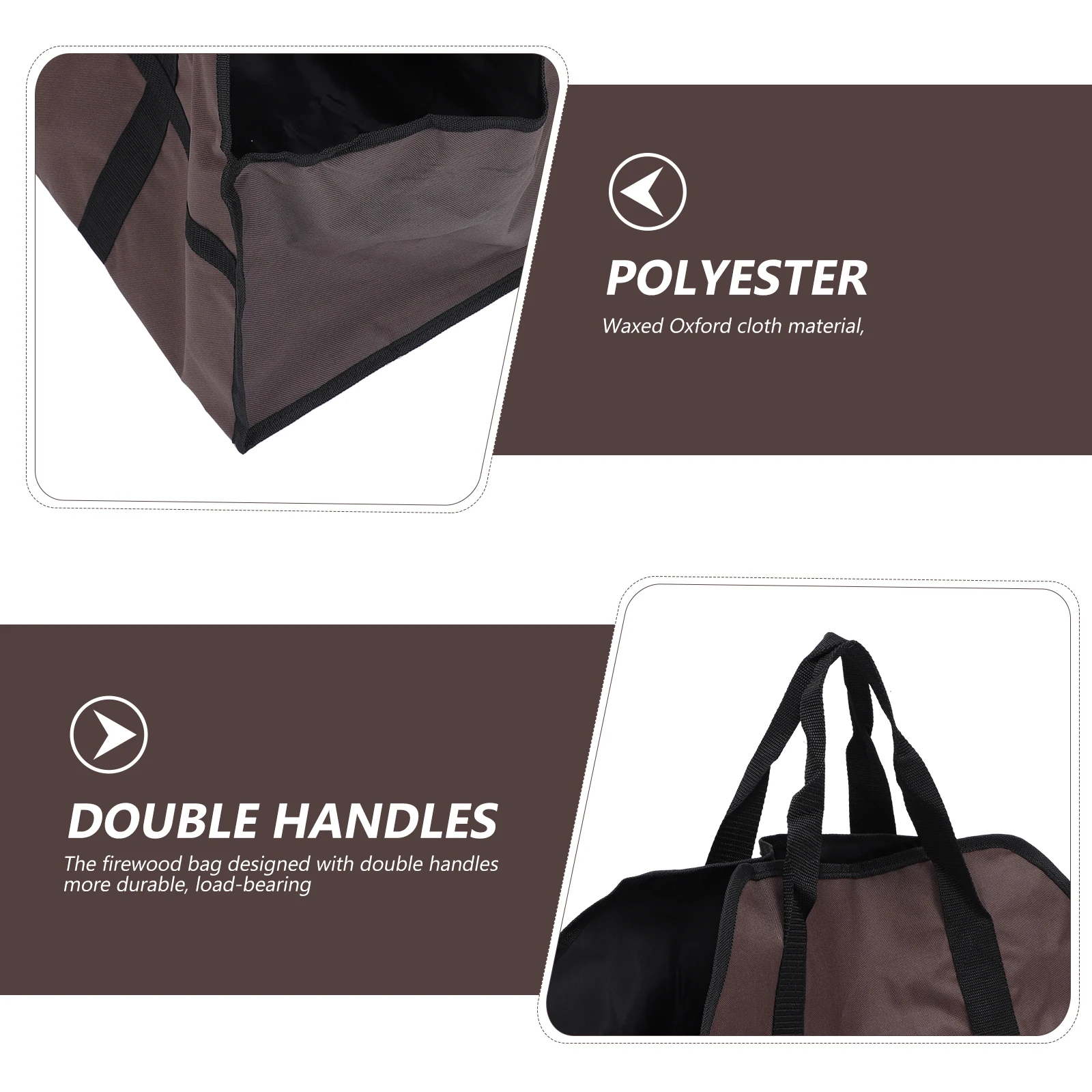 

Large Capacity Bag Storage Tote Portable Log Carrier Wood Firewood Tote Bag Holder Sturdy H Fireplace Outdoor