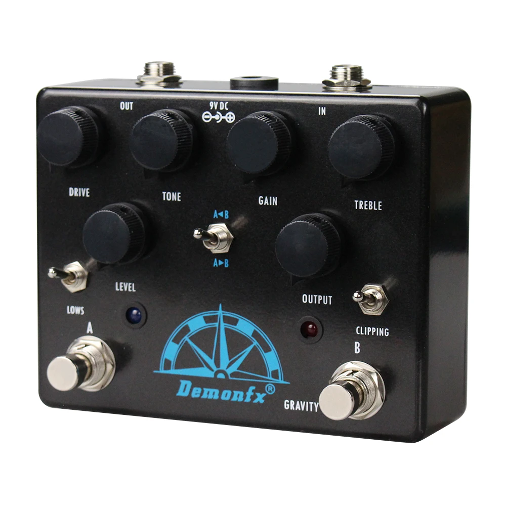 Demonfx Overdrive Guitar Effect Pedal Gravity with Two Divided