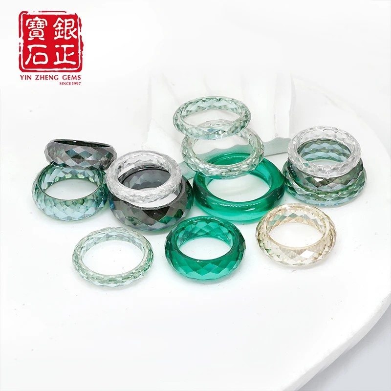 100% Moissanite Stone Ring Fine Jewelry Range14 to 22 Inches With Different Style Could Change Your Mood Stackable Men&Women
