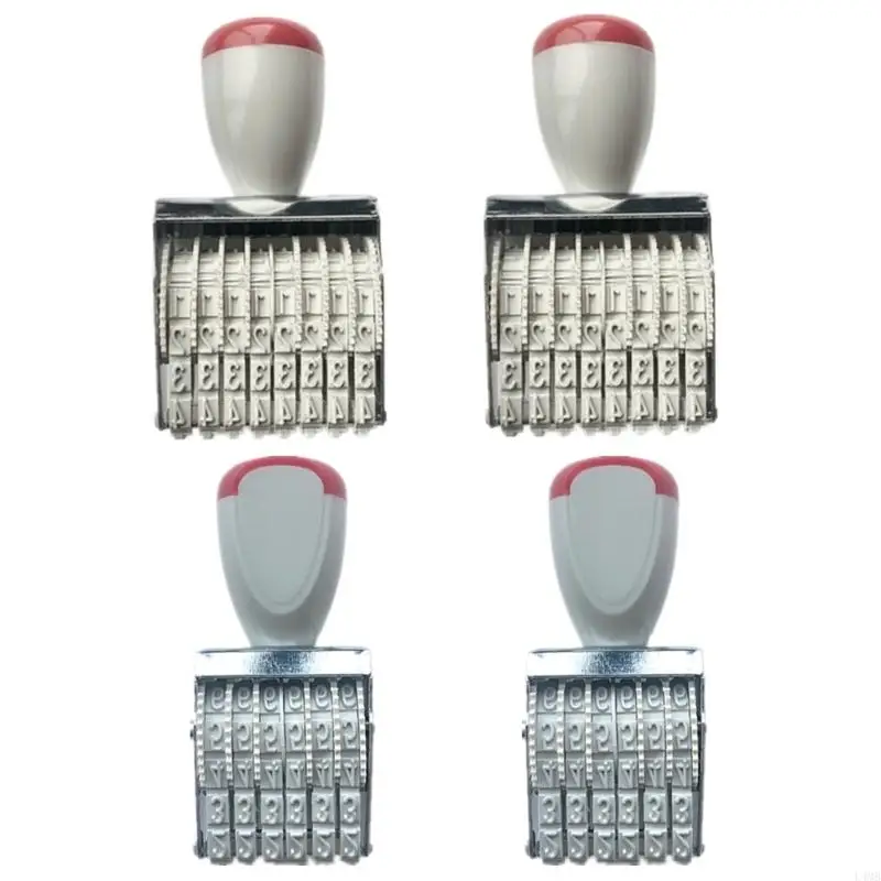 L4MB Number Stamp Business Stamp Roller Office Stamp Rolling Number Stamp Date Stamp Multifunction Rubber Stamp