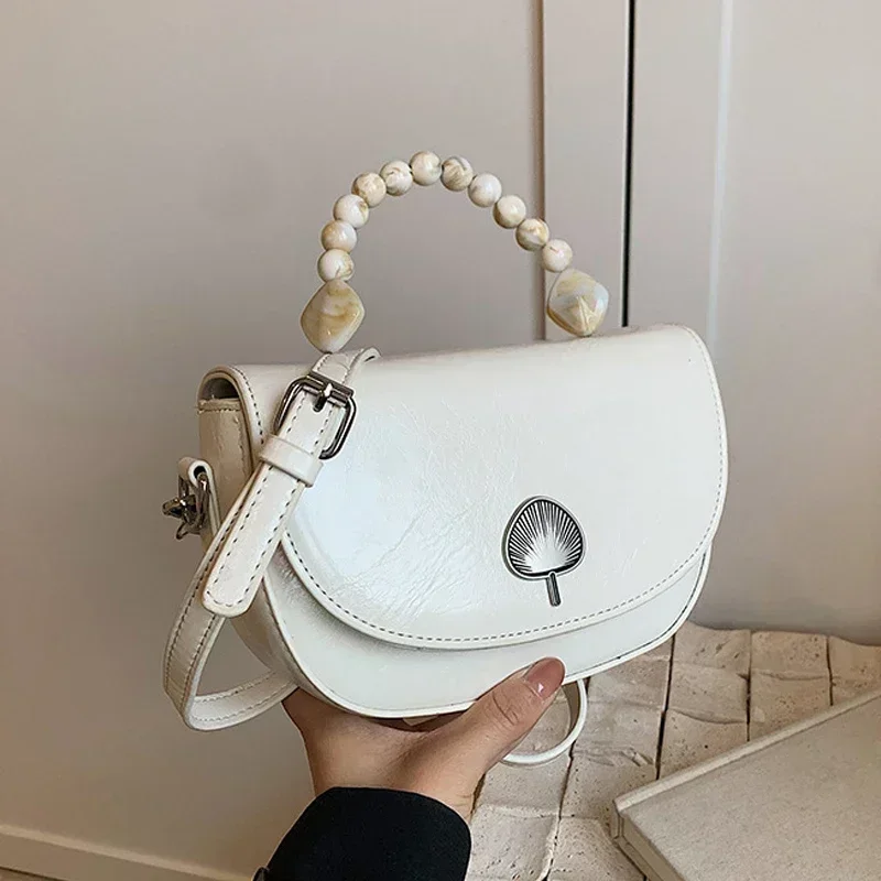 Temperament Bead Handbag New Simple Versatile Party Single Shoulder Bag Elegant Fashion Women's Commute Crossbody Bags