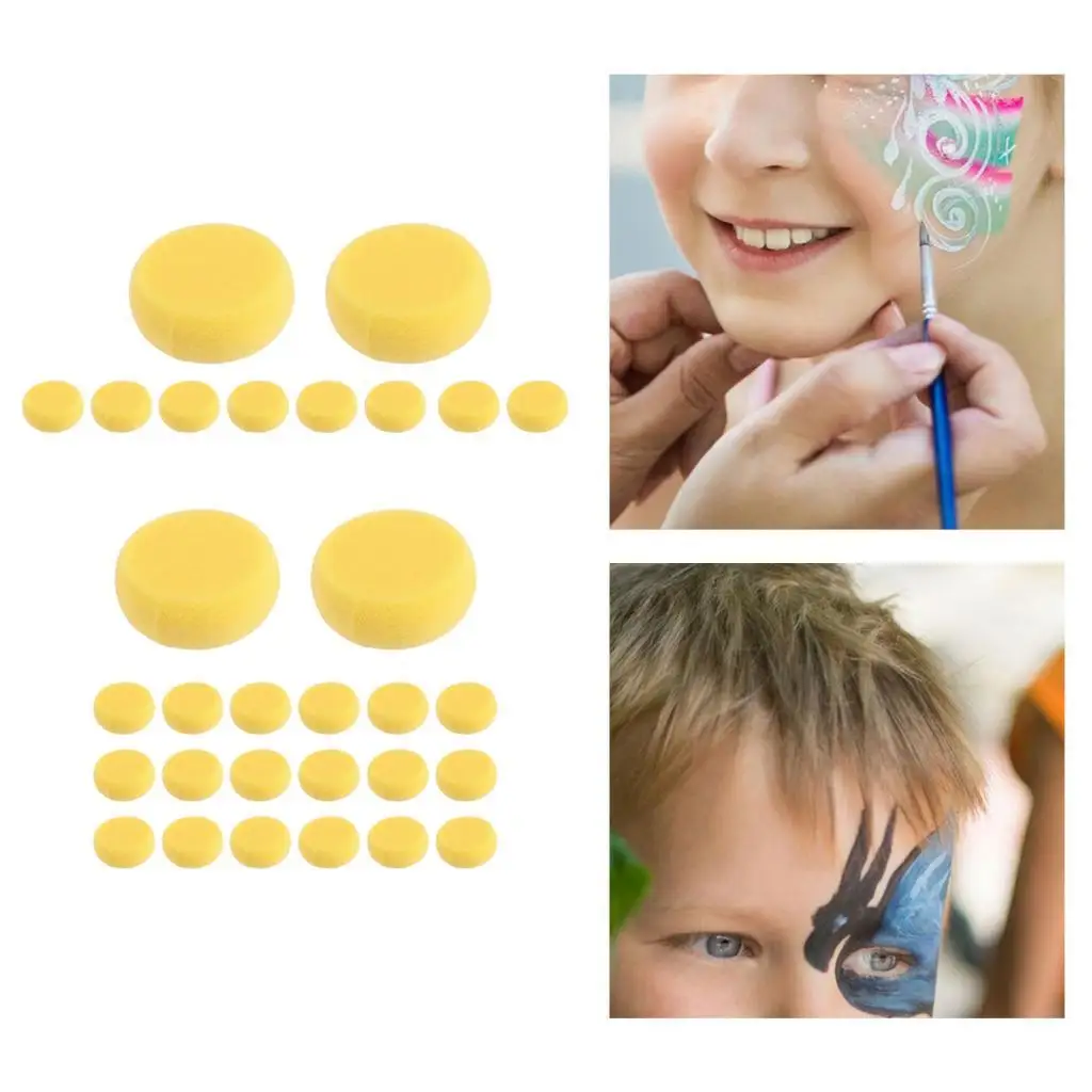 Face Painting Sponges Soft Compact Washable Craft Makeup Sponge Kit for Halloween Face Paint and Art