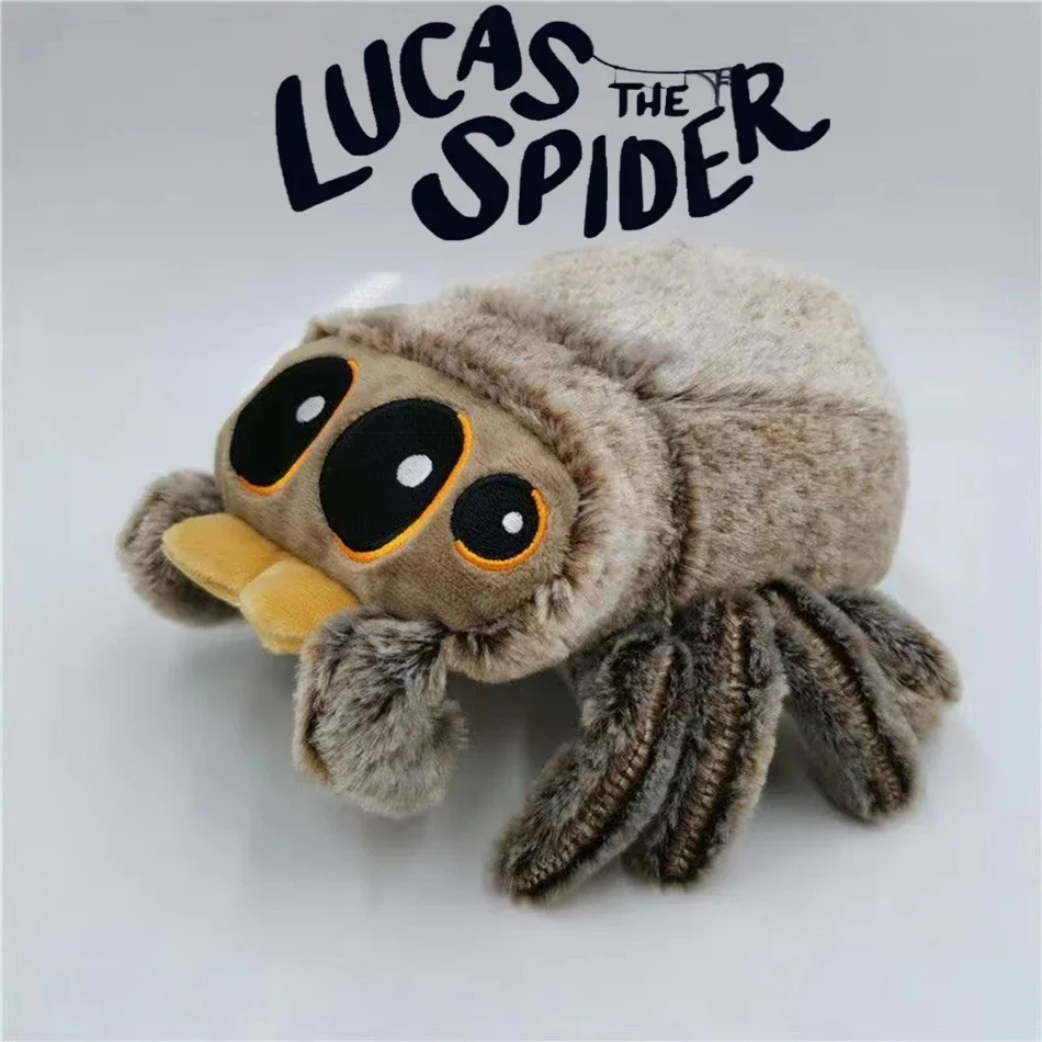 Gefüllte weiche Tiere Plüschtiere Spinnenspielzeug Black Little Lucas Simulierte Kissenpuppe Anime Spielzimmer Kissen Decora Kindergeschenk