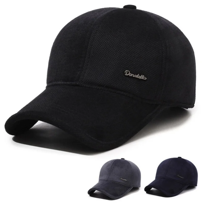 Casquette à visière en coton optique confortable pour hommes et femmes, chapeaux de protection solaire à bord extensible, cache-oreilles simples, sports de plein air
