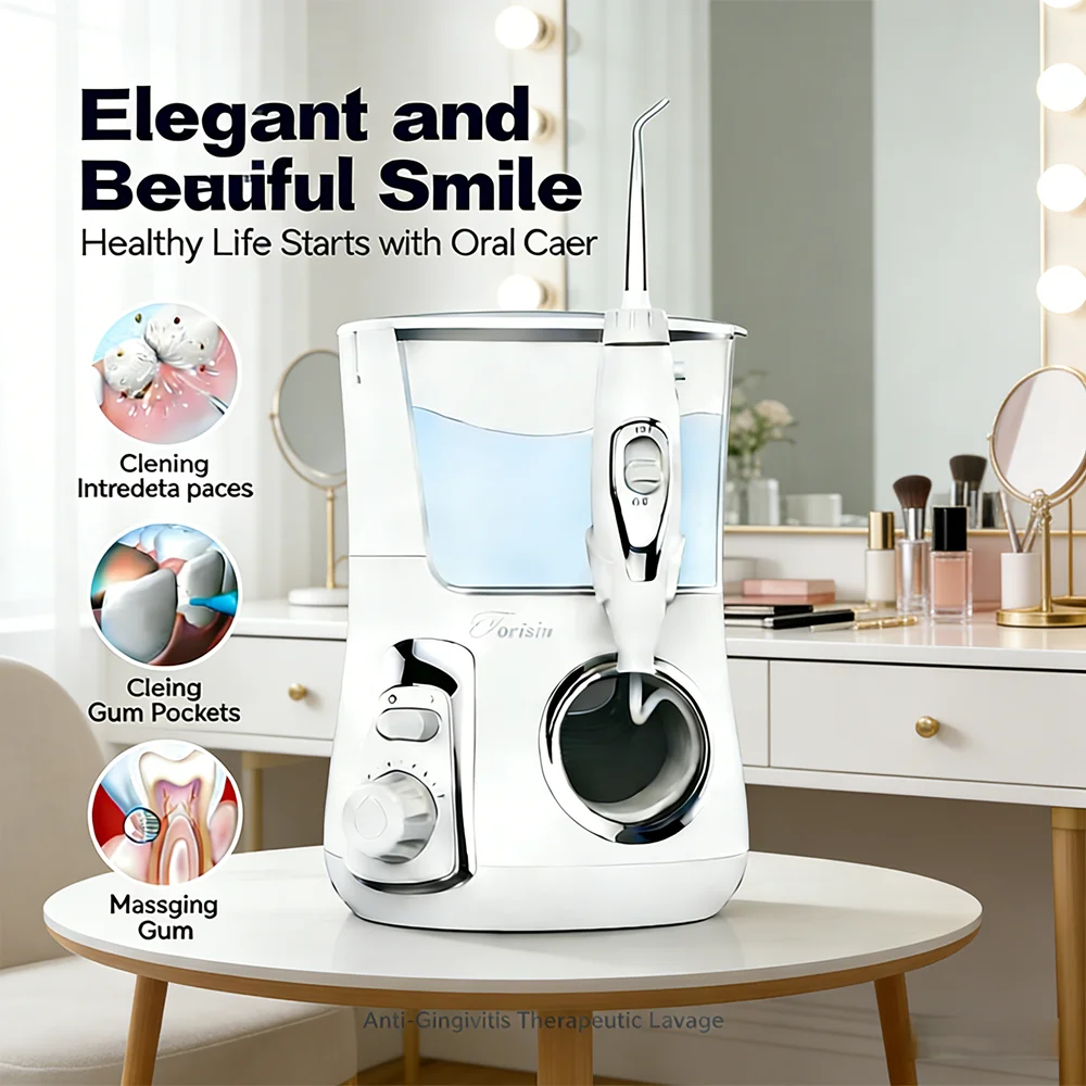 

Портативный ирригатор для полости рта 800 мл, 10 режимов работы, 5 насадок, эффективный уход за зубами для борьбы с налетом и кариесом