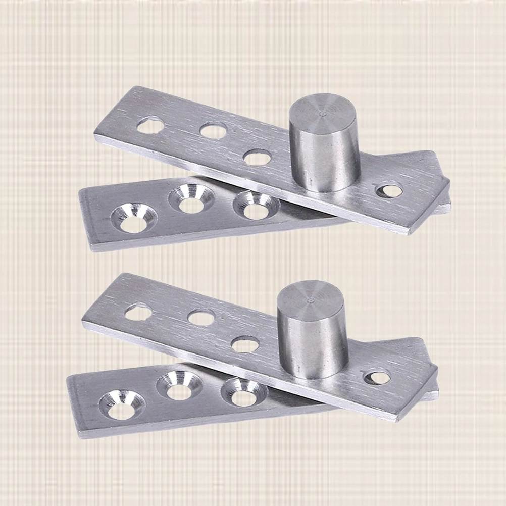

2pc 360 Degree Rotating Hinge Stainless Steel Door Pivot Up Down Shaft niture Hinges For Wood Aluminum Hidden Doors Easy