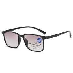 Intelligent Multifocal progressive reading glasses for men women near and dual-use automatic adjustment Eyewear +100 +150 +200