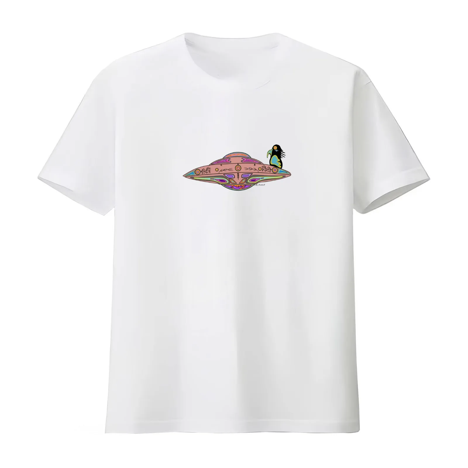 Spirits Viewing The Corrupt world T-Shirt Summer Casual Cotton Tee Oversized Streetwear Tops Vintage Graphic Print