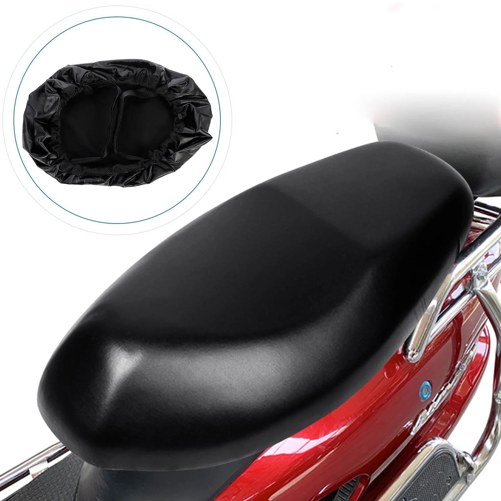 

Seat Cover Rain Proof Motorcycle Cushion Protective Accessory for Black Stretchy