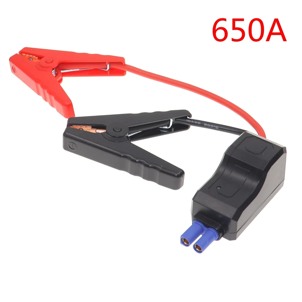 650A 500A Smart Fully Protected 14 inch Intelligent EC5 Connector Emergency Alligator Clamp for 12V Jump Starter Battery Pack