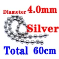 4mm silver 3pcs