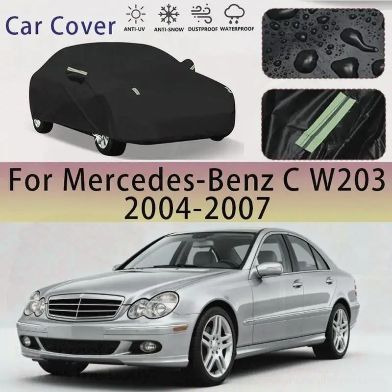 

For Mercedes Benz C W203 2004 2007 Outdoor Protection Waterproof Dustproof Full Sunshade Snow Cover Car Covers