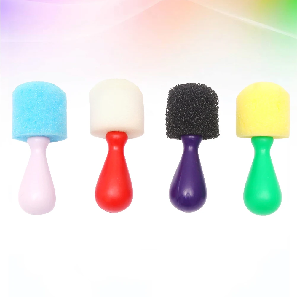 

4 Pcs Spherical Sponge Brushes for Drawing Kids Painting Tools Graffiti Creation Doodle Random Color