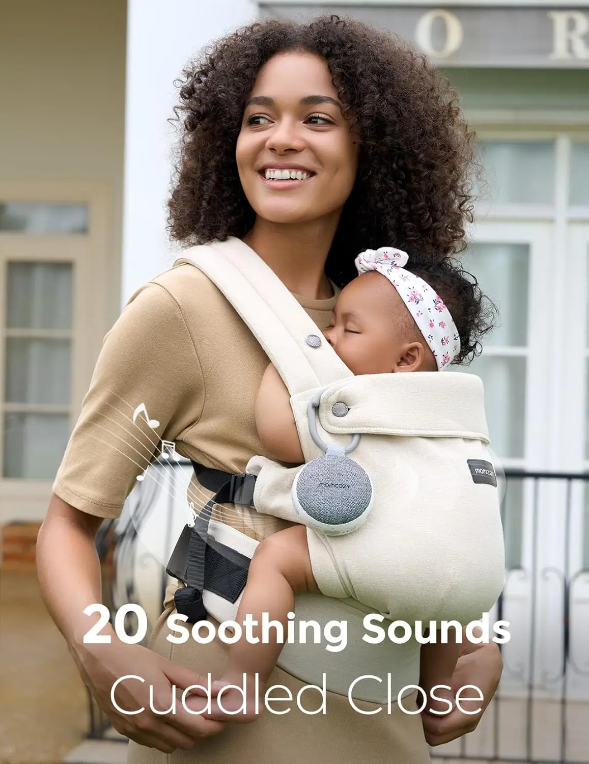 Portable Baby Sound Machine with Night Light, 20 Soothing Sounds, Timer, USB-C Power, Stroller Clip