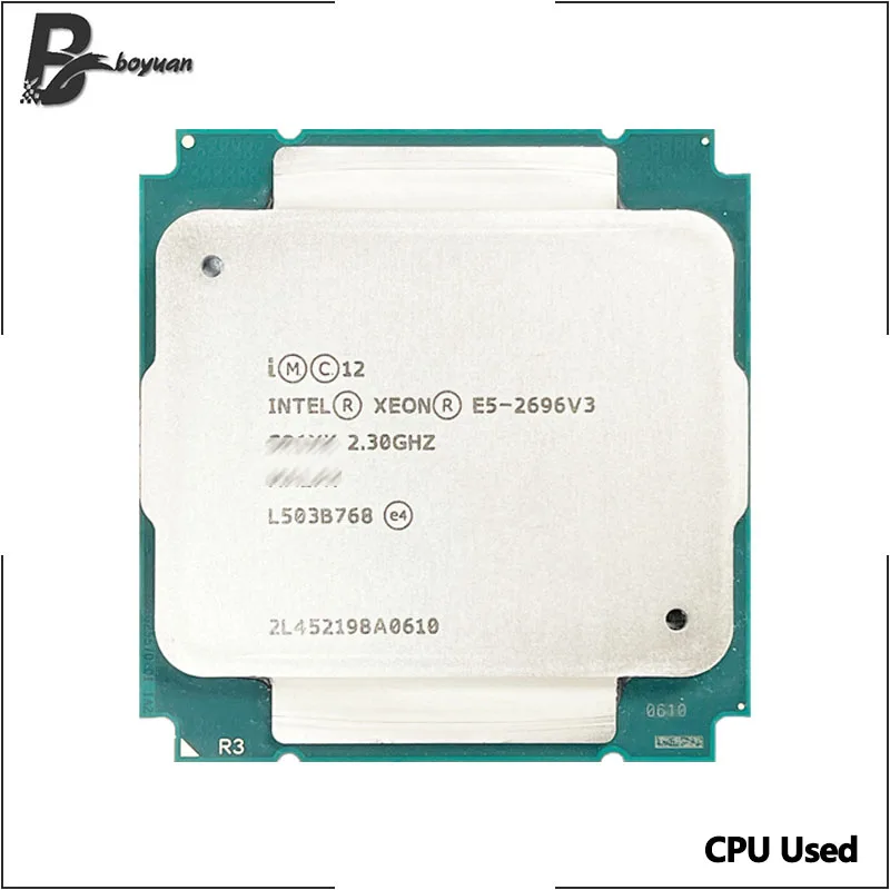 معالج Intel Xeon مستعمل E5 2696V3 E5 2696 V3 2.3 جيجا هرتز 45 ميجابايت 145 وات معالج وحدة المعالجة المركزية LGA 2011-3 #1