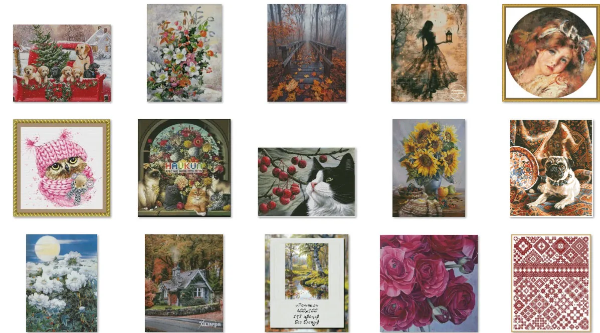 

Набор для вышивки крестом, новый хлопковый букет «сделай сам», кошка 76-80, набор для вышивки крестом, набор для вышивки крестом