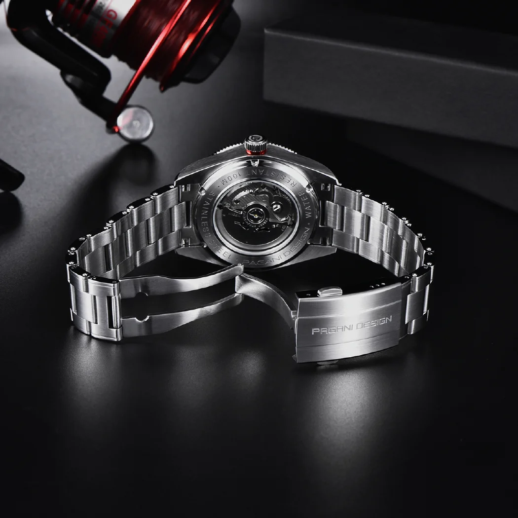 جديد باجاني تصميم BB58 الساعات الميكانيكية للرجال الفاخرة التلقائي ساعة الرجال NH35A 100 متر ساعة الغوص رجل الياقوت الزجاج