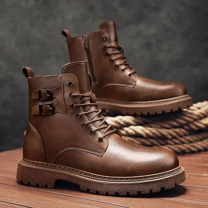 الرجال الخريف الشتاء حجم كبير - مراجعة Leatherwork Boots وسعره