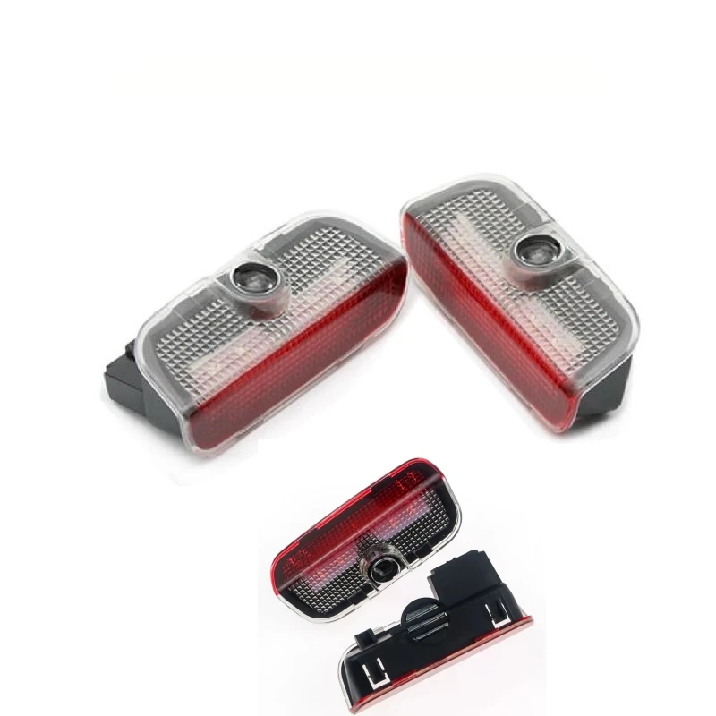 ไฟส่องโลโก้ประตูรถยนต์ Volkswagen 2/4 ชิ้น อุปกรณ์เสริมสำหรับ TIGUAN VW Golf 5 6 7 MK5 MK6 MK7 polo Passat B6 B7 B8 LED