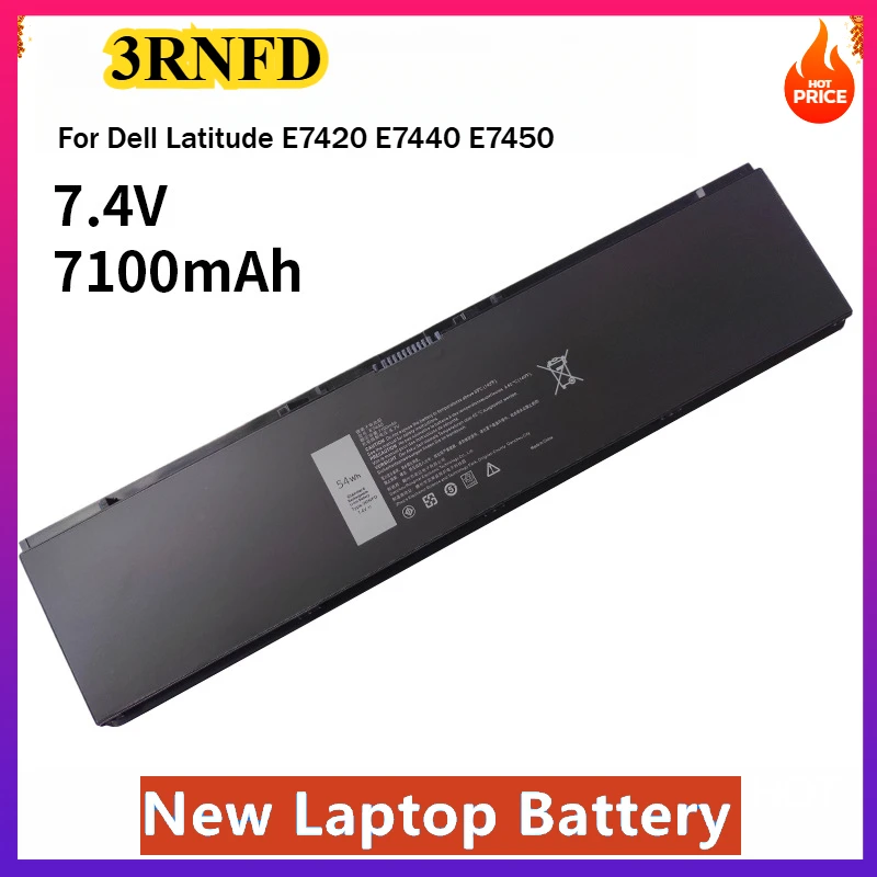 

Замена аккумулятора E7440 3RNFD большой емкости 54 Втч для ноутбука Dell Latitude 14 E7450 E7420 серии V8XN3 34GKR 451-BBOG BBFV 7,4 В
