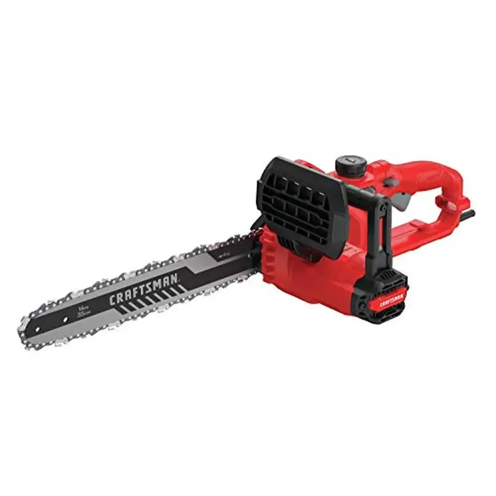 

Compact 14-Inch Electric Chainsaw 8 Amp Motor Auto-Oiling Bolt Lock Chain Tensioning VERSATRACK Compatible Corded Saw Small