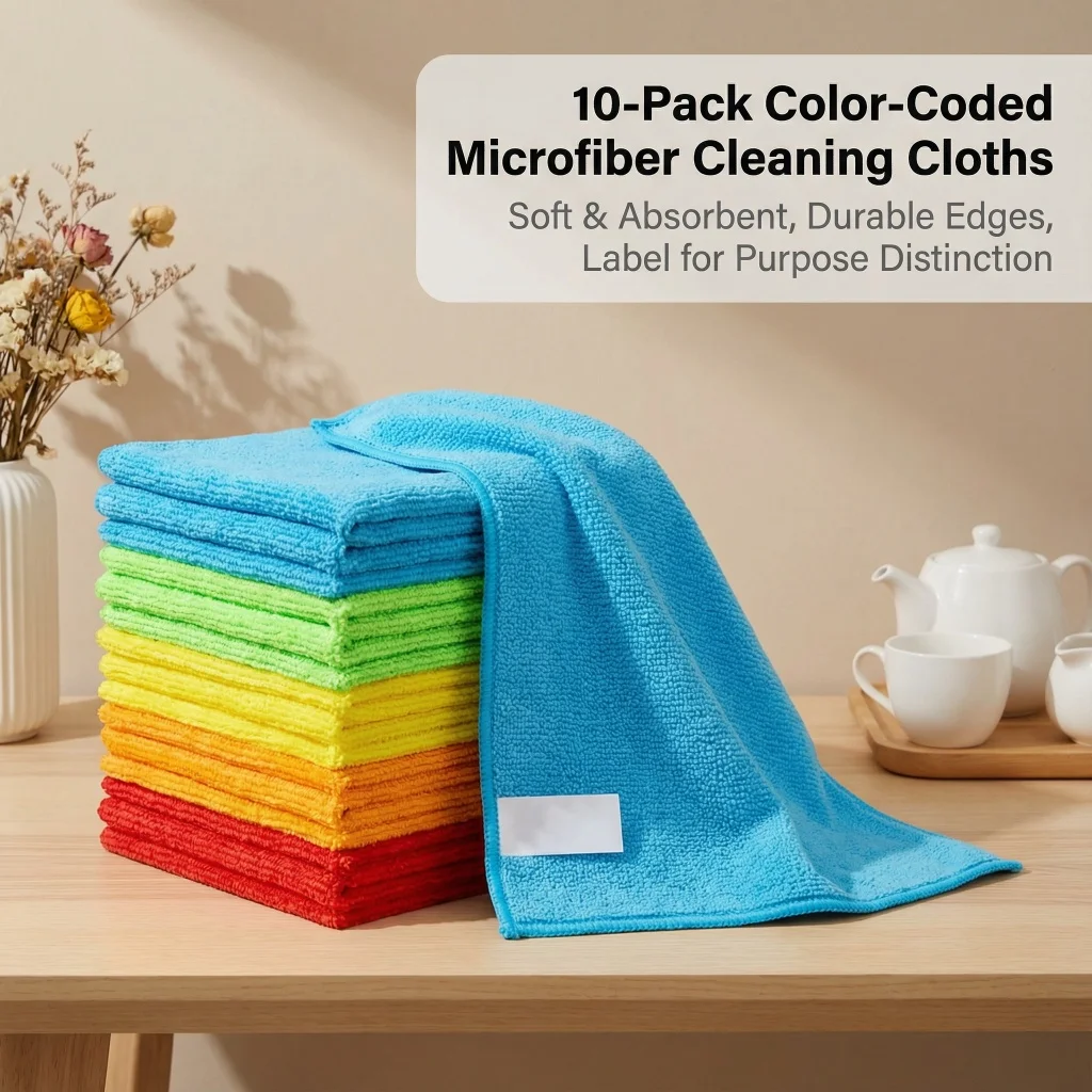 Thickened Microfiber Cleaning Cloths, Lint Free Super Absorbent Quick Drying Soft Rags, Reusable Wiping Cloths for Car Window Mi