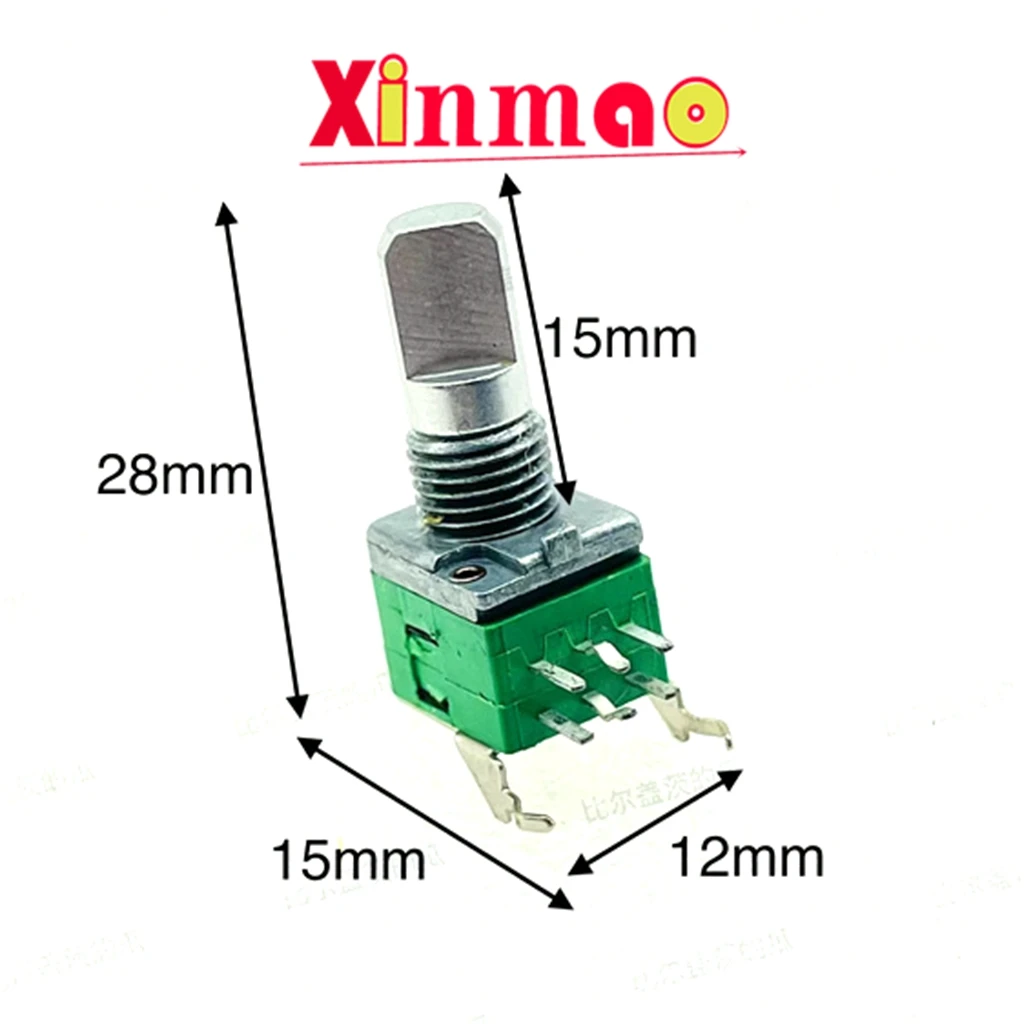 ALPHA Precision Potentiometer Dual Type 09 Horizontal B10K/50K Amplifier Sound Volume Adjustment Shaft Length 15mm