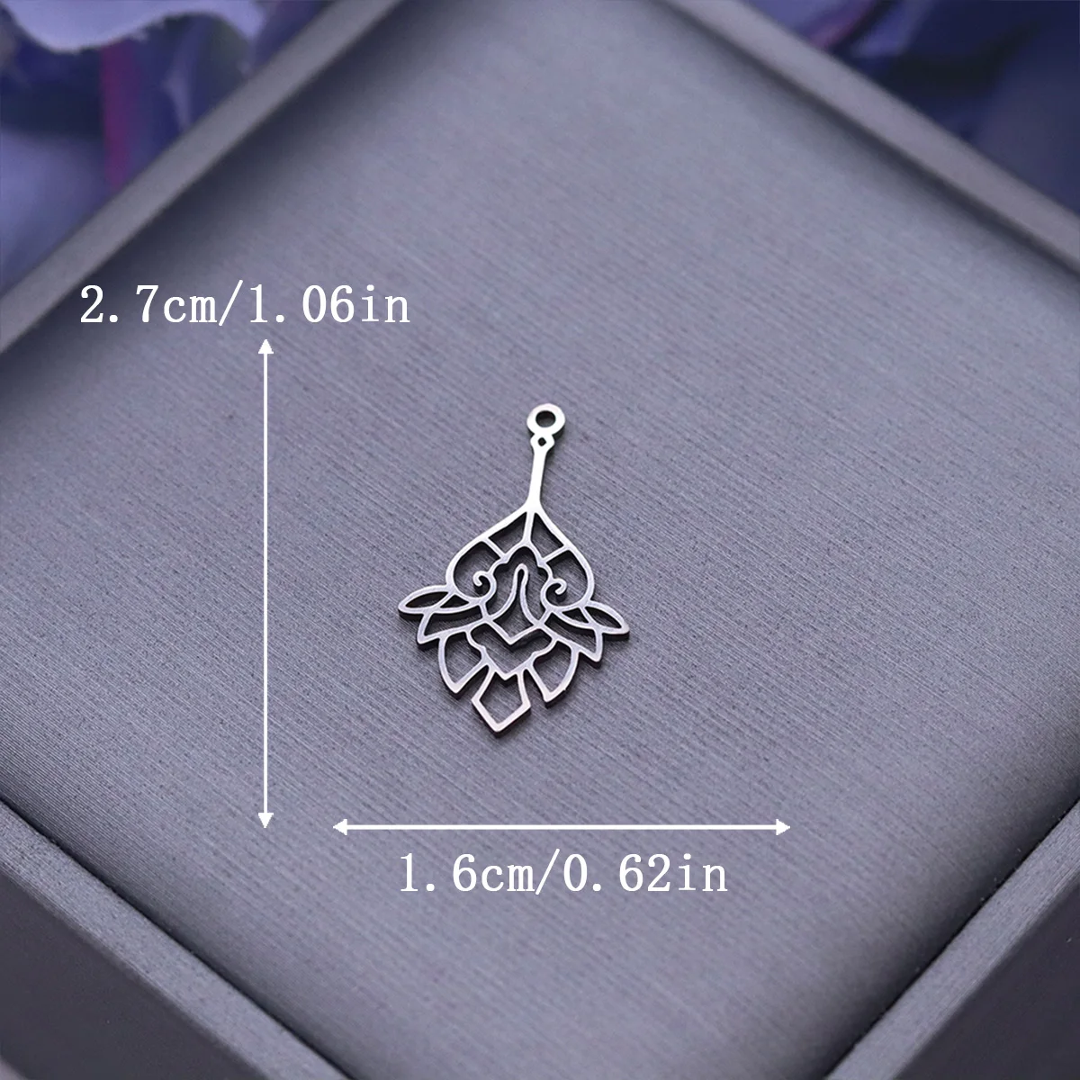 3pcs Stainless Steel Floral Filigree Pendant Swirl Flower Charms For DIY Jewelry Making Bracelet Necklace Earrings Accessories