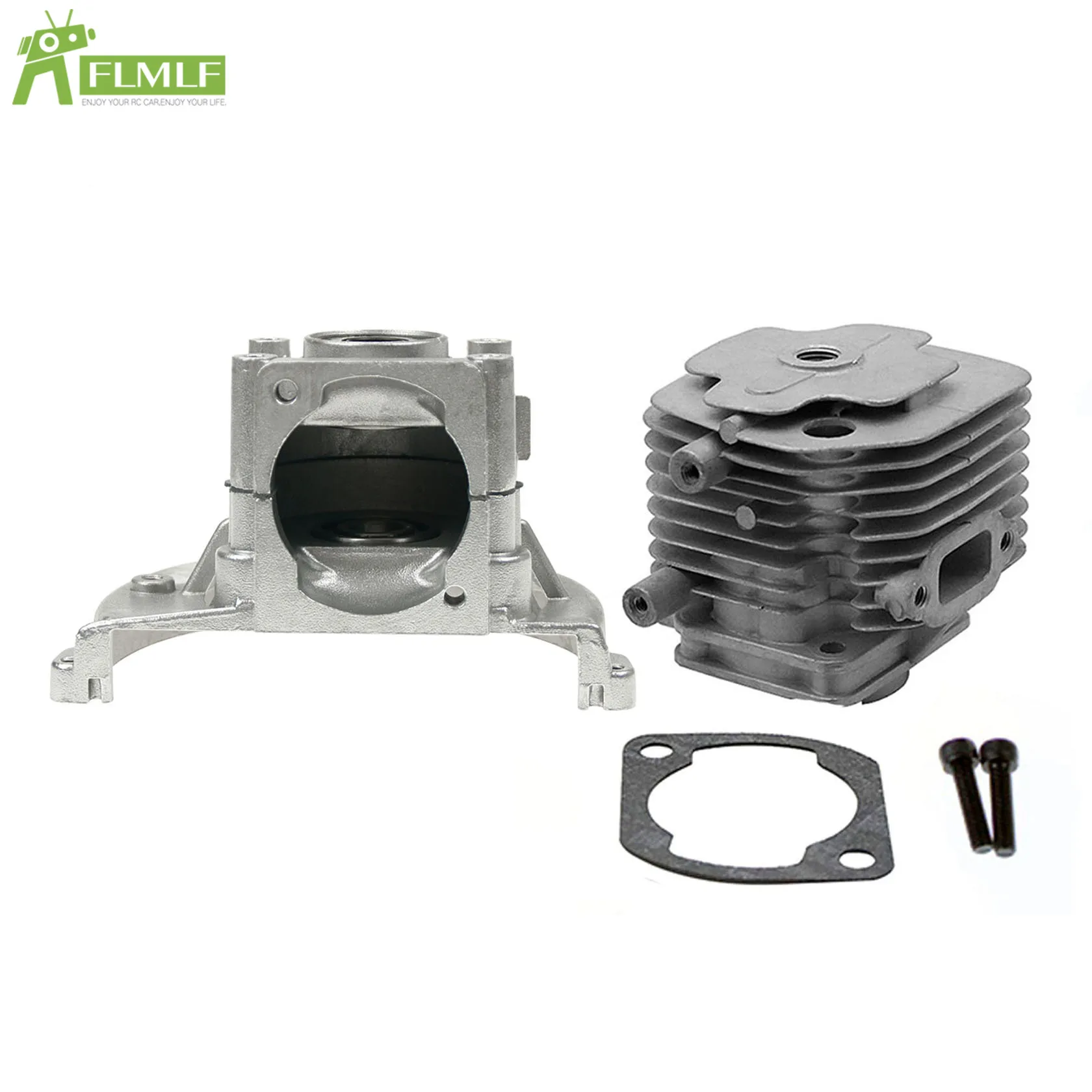 2 Bolt Cylinder or Crankcase Housing Kit of 29CC Engine for 1/5 HPI ROFUN ROVAN KM BAJA Losi 5ive T FG GoPed RedCat Rc Car Parts