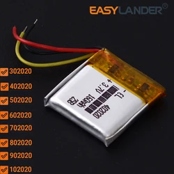 2Pcs/Lot 3Lines 3.7V 302020 402020 502020 150mAh 602020 702020 802020 902020 102020 Li-Polymer Li-ion Battery Lipo Batteries