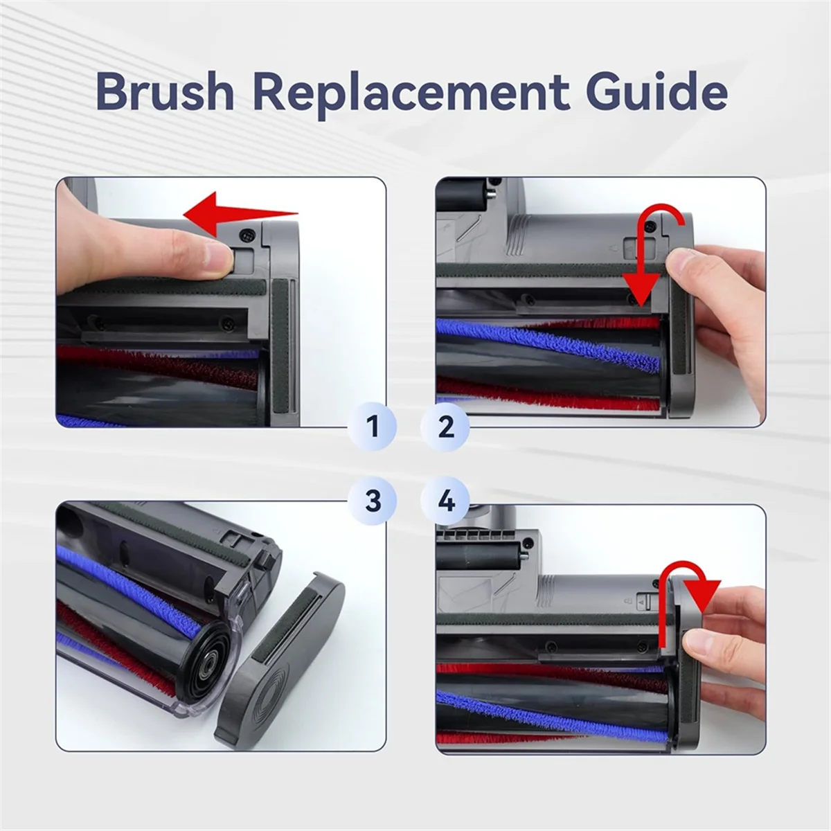 BISM1 Kopfersatz für Dyson V7 V8 V10 V11 V12 V15, Reinigungskopf, weiche Rollenbürste mit Stauberkennung, leichter Bodenaufsatz