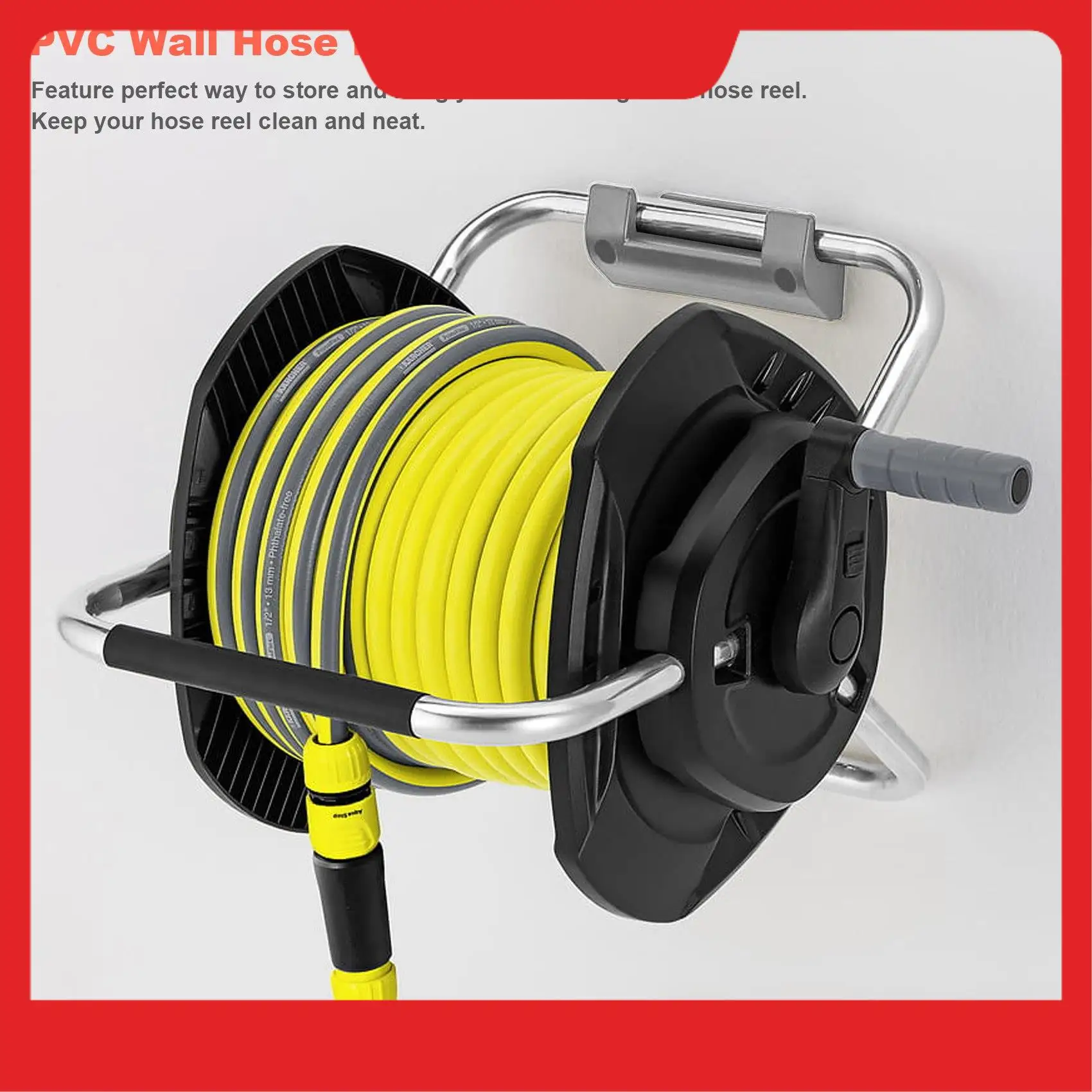 

A32HOT-2 шт. держатель катушки для садового шланга ПВХ настенная вешалка для садового шланга держатель трубы с 8 шт. расширительными винтами