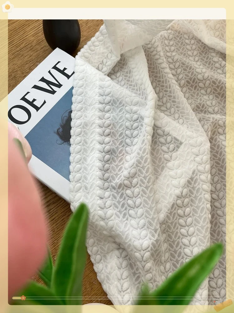 Pantalla de ventana de brotes de frijol y oreja de trigo blanco estilo crema, con transmisión de luz y no transparente, 1 ud.