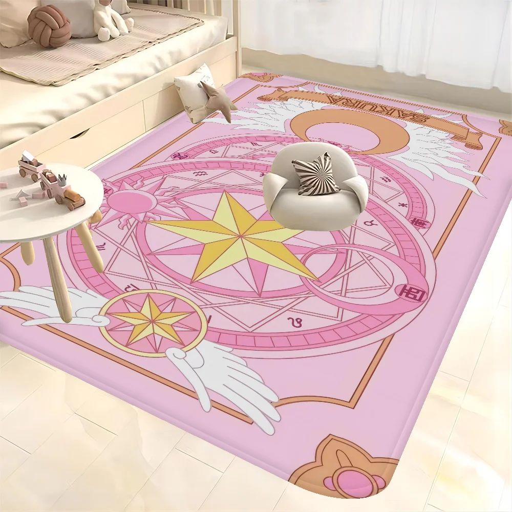 Magic circle Card captor sakura Kitchen Mat Kids Room Bedroom Decoration Balcony Anti-Slip Doormat Living Room Alfombra