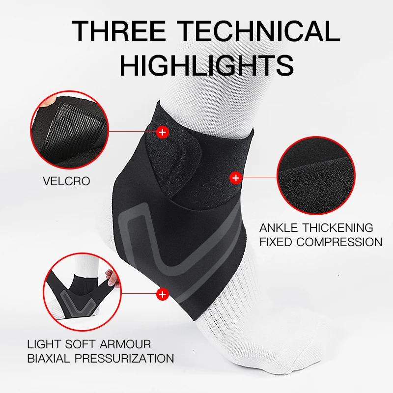 1PC Adjustable Ankle Support Pad Ankle Sleeve Pressure Anti-Spinning Elastic Breathable Support Fitness Sports Safety Prevention image 2