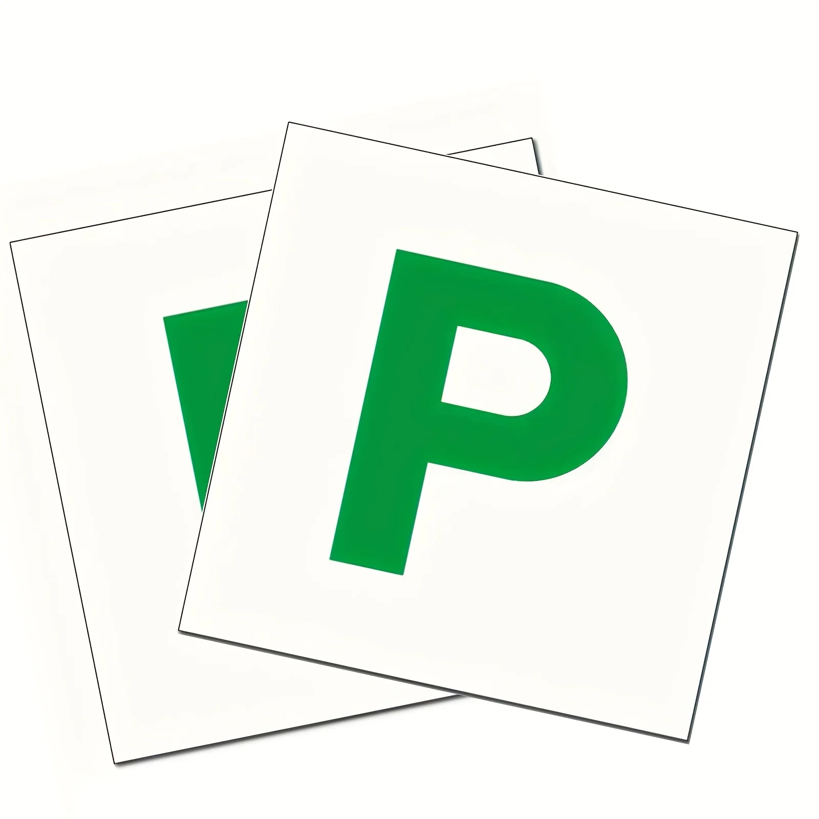Placa P magnética cuadrada de 2 piezas para nuevos conductores, placa magnética: sin arañazos en pintura para vehículos para vehículos del Reino Unido, duradera y visible
