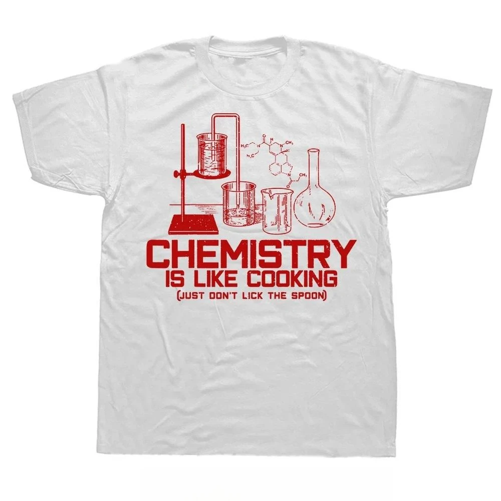 Chemie ist wie Kochen, modisches Oversize-T-Shirt mit Slogan, Herrenbekleidung, O-Ausschnitt, lustiges Baumwoll-T-Shirt, Witz-Fitness-T-Shirt – Detail 4