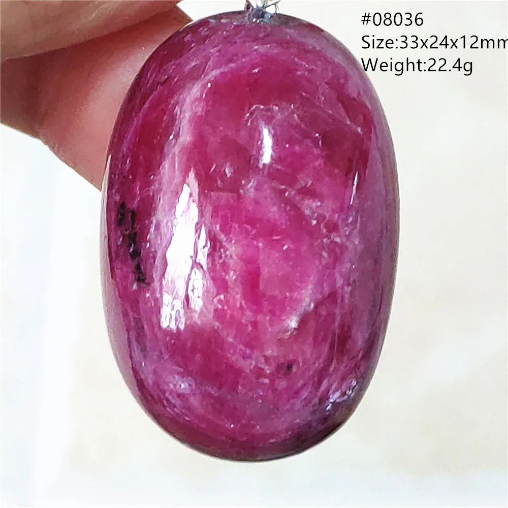 Natural Red Ruby Gemstone Pendant Necklace Ruby Women Men Red Rubi Zoisite Pendant Necklace Jewelry AAAAA