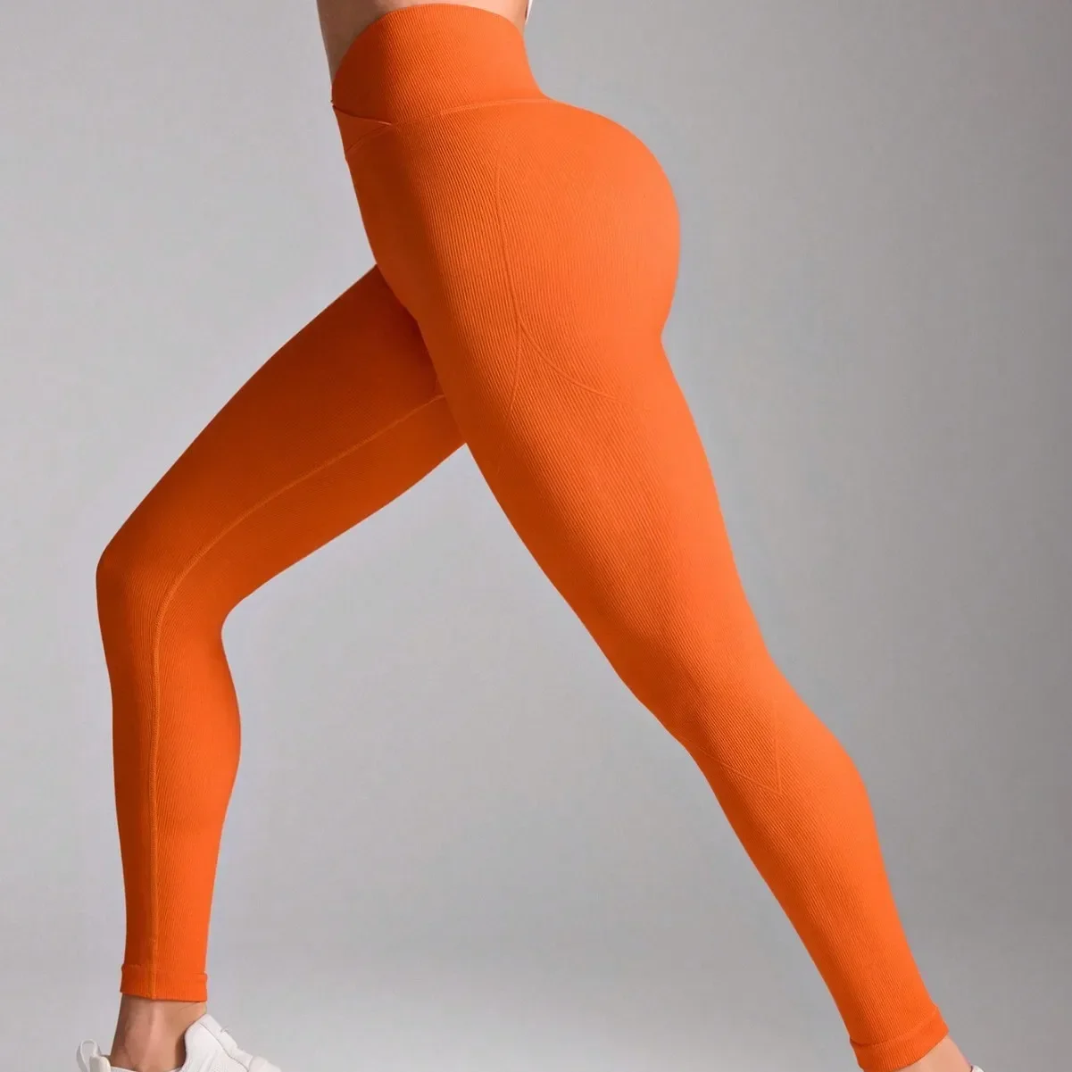 النساء عالية الخصر الرياضة طماق بلون اليوغا السراويل سريعة الجافة تجريب السراويل التخسيس العسل طماق للنساء #2