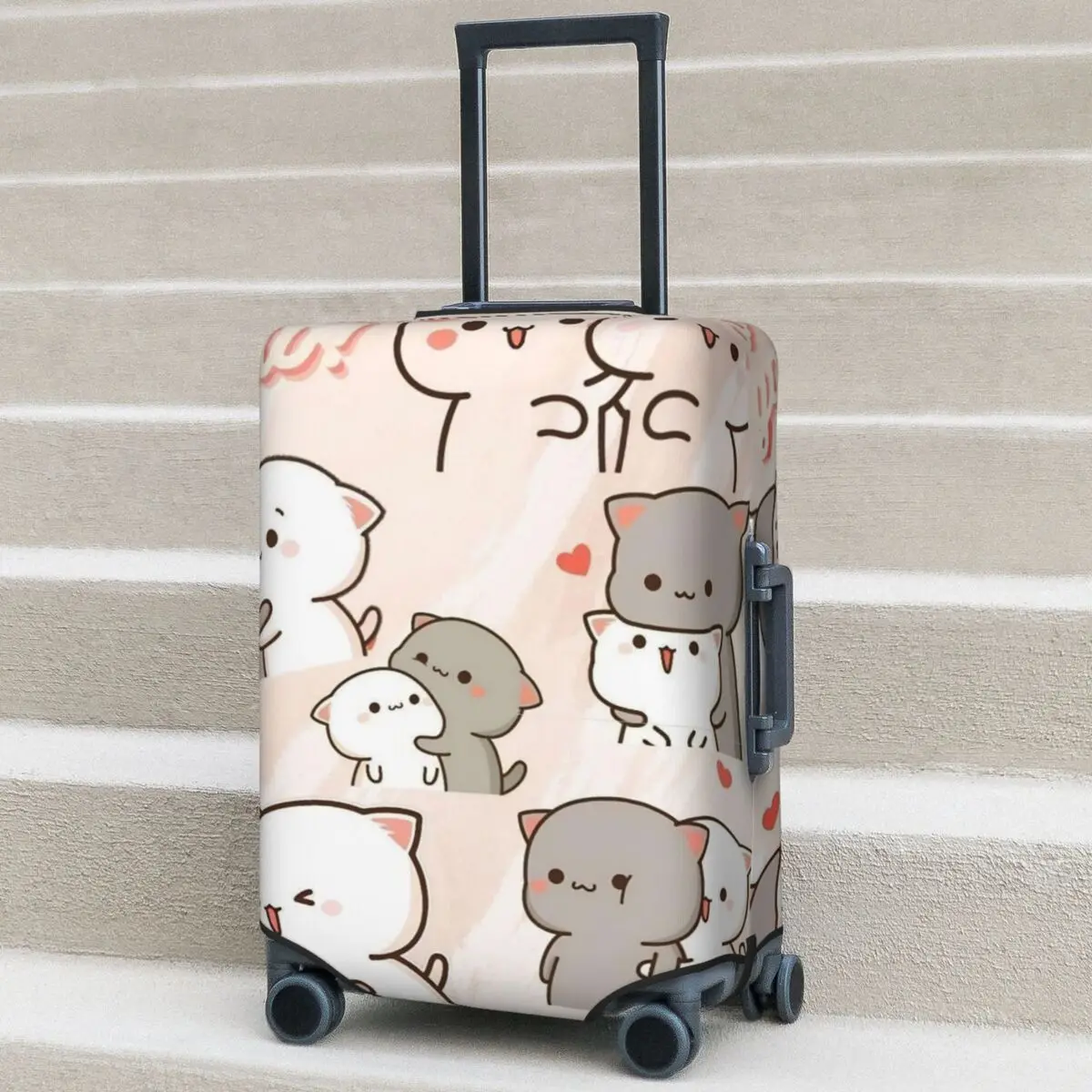 

Bubu Dudu Cute Cartoon Bear Character Suitcase Cover Kawaii Panda Travel Protection Flight Strectch Luggage Case