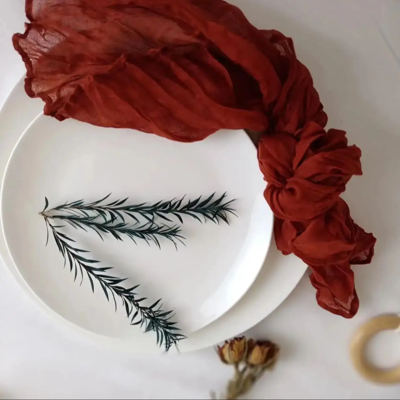 

100PCS Gauze Cheesecloth Napkin Table Placemats Setting Dining Wedding Party Banquets Christmas Banquets Arches Cake Decor