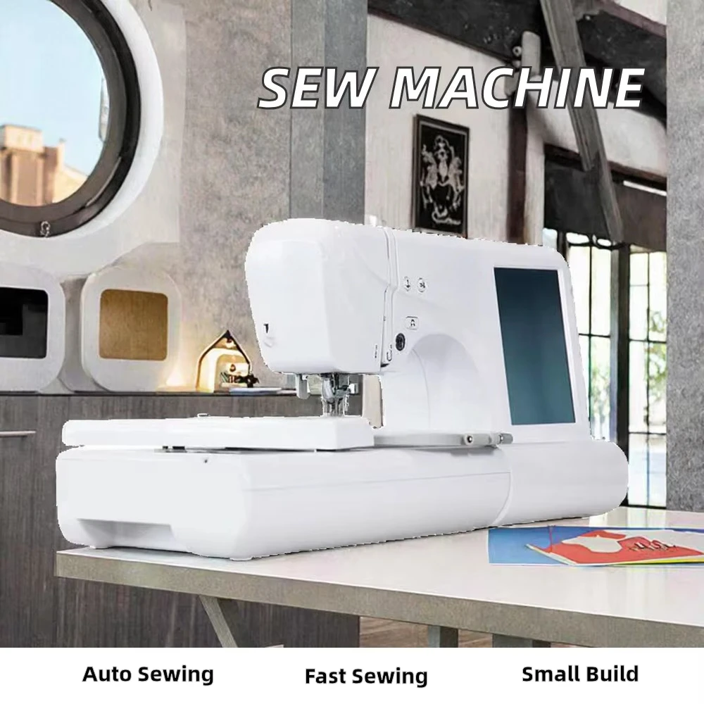 High-Speed Mini Household Computerized Sewing Machine Flat-Bed Embroidery for Garments New Condition for Home Use