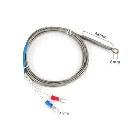 6mm Hole Washer K/E Type Thermocouple Temperature Sensor  Wire 1/2/3/4/5M Cable For Industrial Temperature Controller