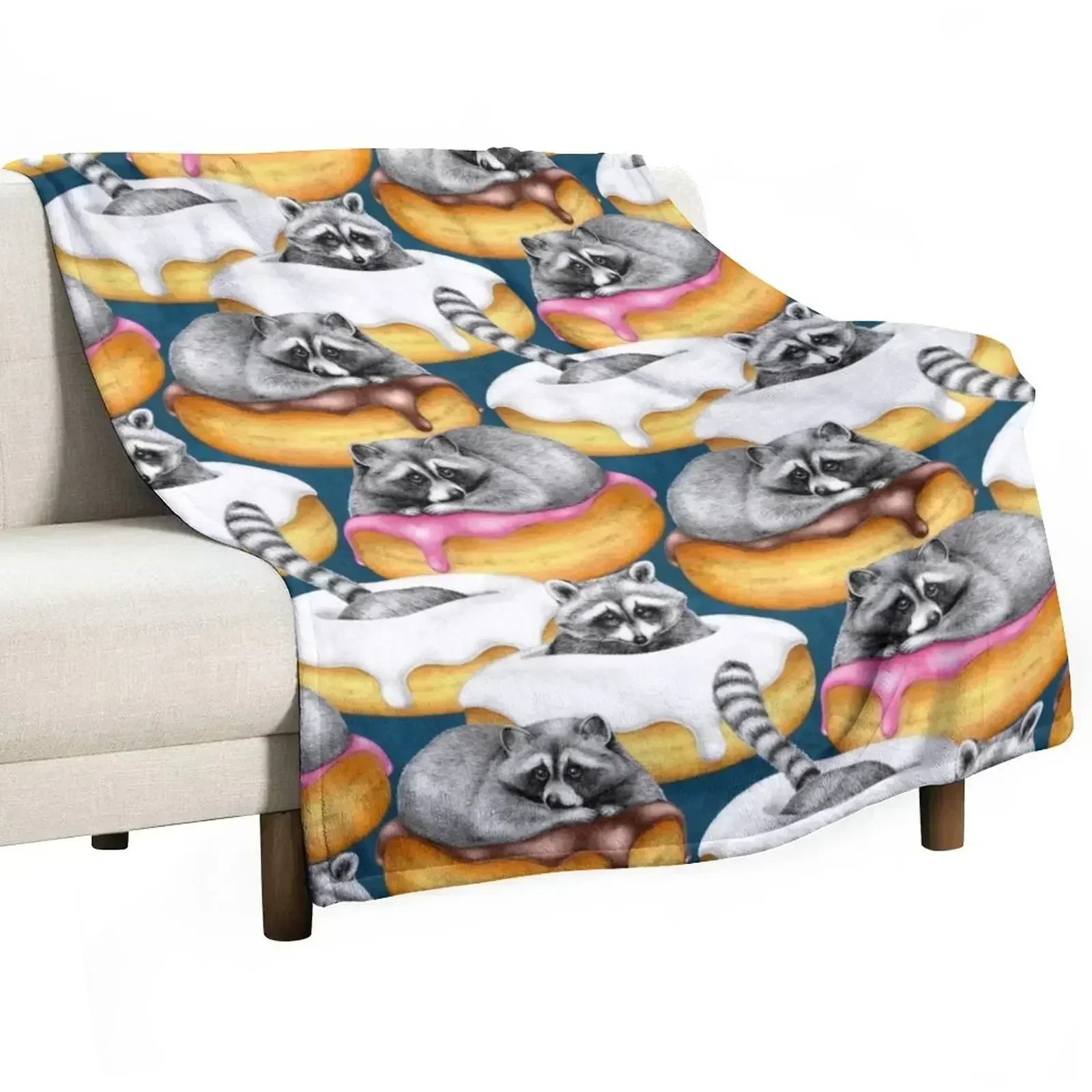 Food Fantasy of a Trash Panda Throw Blanket Luxury St christmas decoration Plush Thins Tourist Bed Blankets