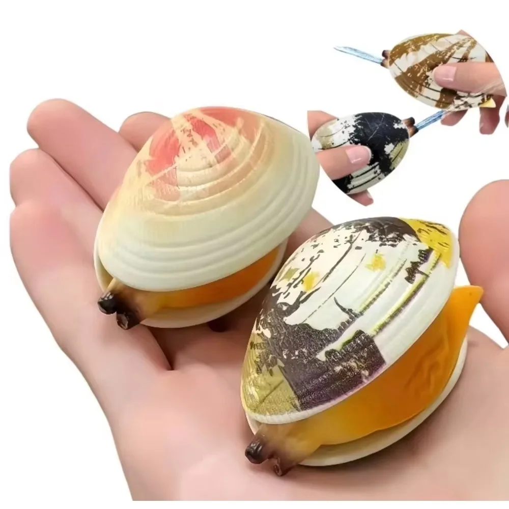 5PCS Water Spraying Clam Toy Flower Armor Prank Shell Decompression Funny Simulation Toy