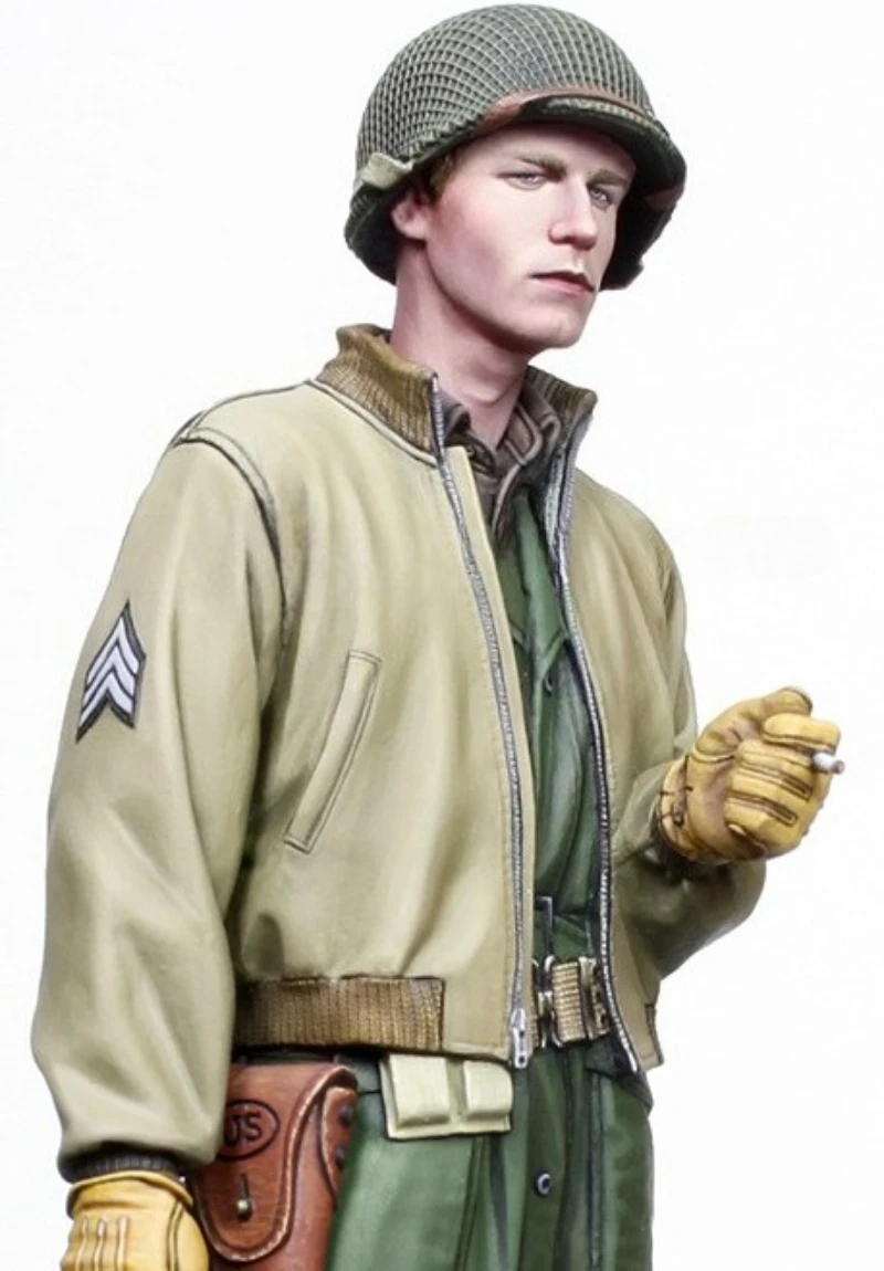 Kit de figurines en résine moulée sous pression, échelle 1/16, soldat pilote 2AD de l'armée américaine, personne seule, non assemblé et non peint